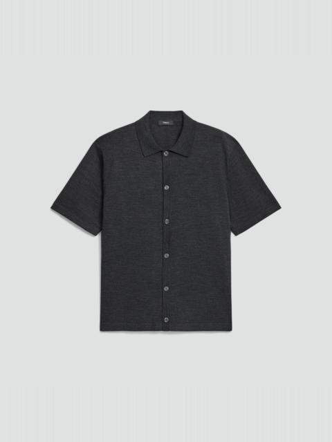 Button-Down Sweater in Regal Wool