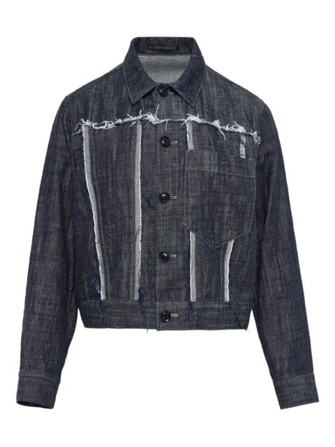 frayed-detail denim jacket