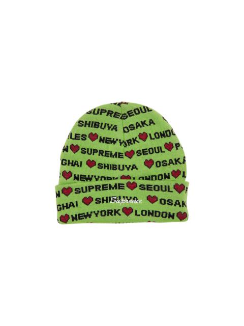 Supreme Hearts Beanie 'Lime'