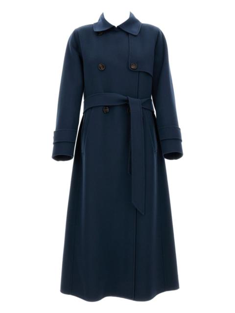 wool belted double-breasted coat