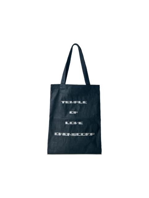 text-graphic rectangular tote bag