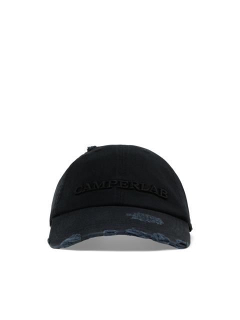 distressed logo cap