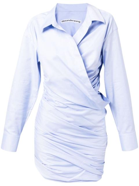 asymmetric cotton shirtdress