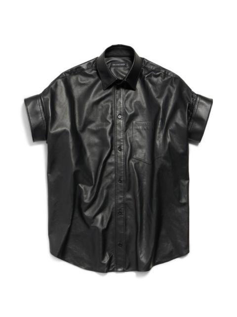 Women's Tucked Sleeves Shirt in Black