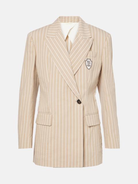 Cotton and silk blazer