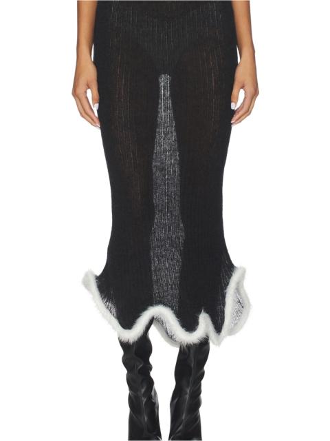 Ginny Alpaca Wavy Midi Skirt