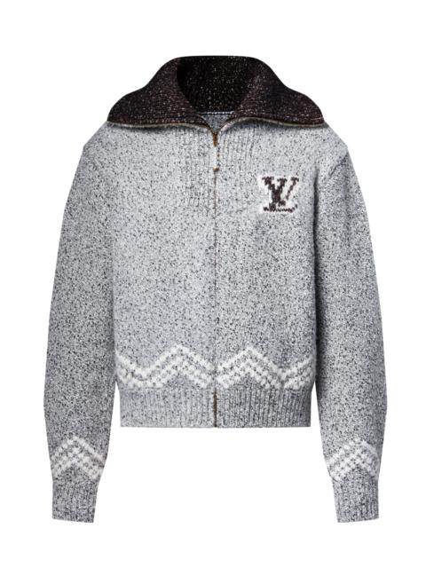 Zippered Knitted Blouson