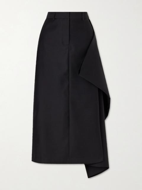 Augusta Wool And Silk-blend Faille Midi Skirt