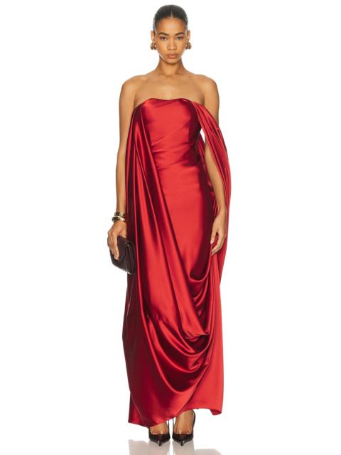 Draped Overlay Gown