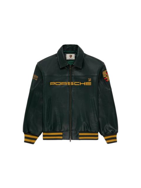 Aime Leon Dore x Porsche 993 Turbo Leather Club Jacket British Racing Green