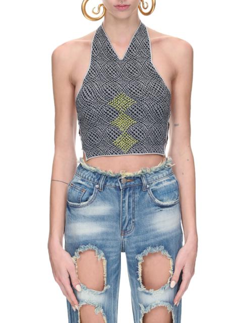 Jacquard Halter Top