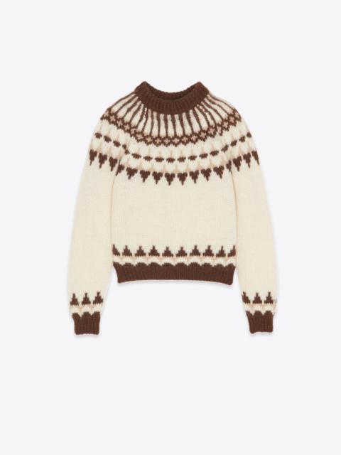 sweater in wool and mohair