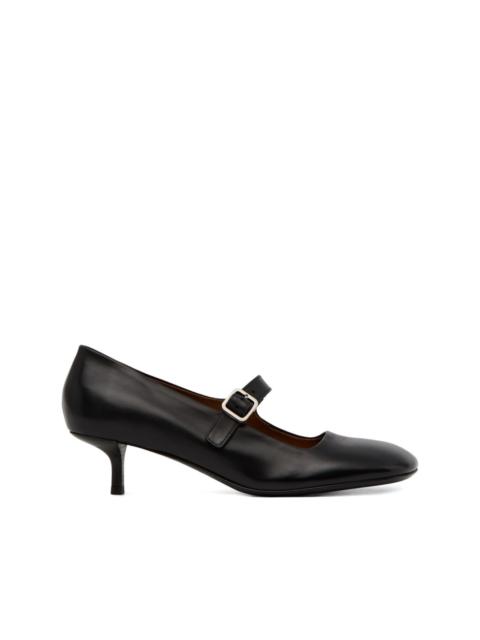 buckle-strap square-toe shoes