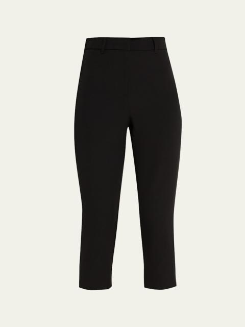 Andrew Zip-Hem Ponte Capri Pants