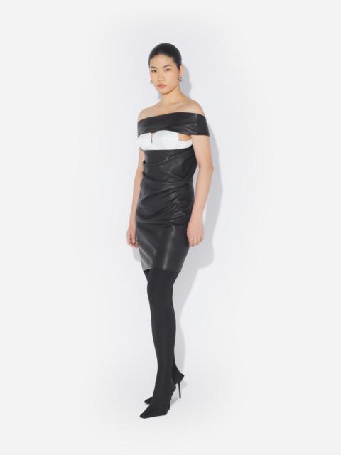THE DRAPED LEATHER DRESS