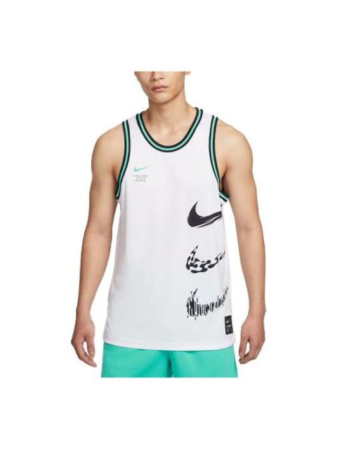 Nike DNA Unlock Your Space Basketball Jersey 'White' FJ7228-100
