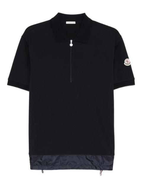 zip piqué polo shirt