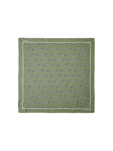 fish-print silk scarf