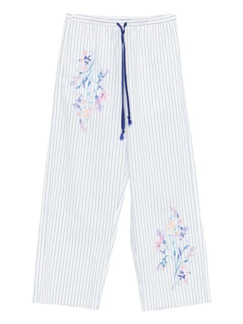 floral striped trousers