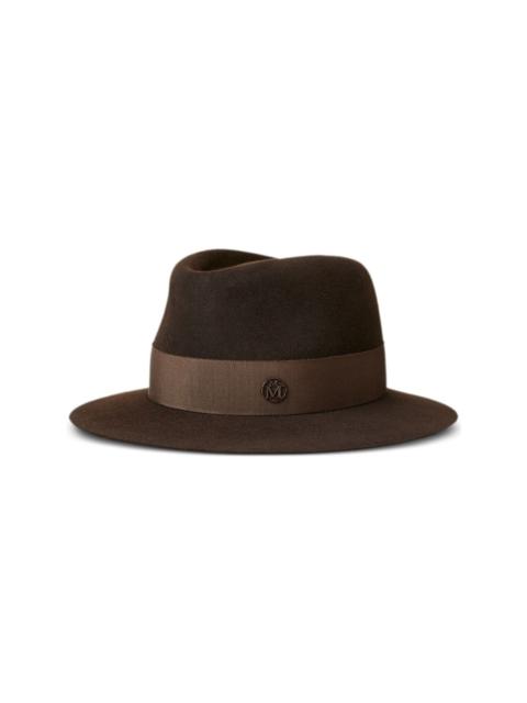 Andre logo plaque-detail wool fedora
