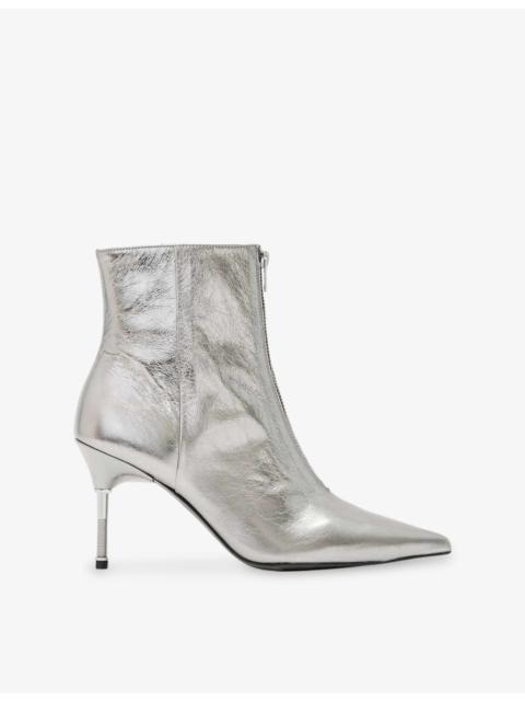 Natasha Heeled Leather Ankle Boots