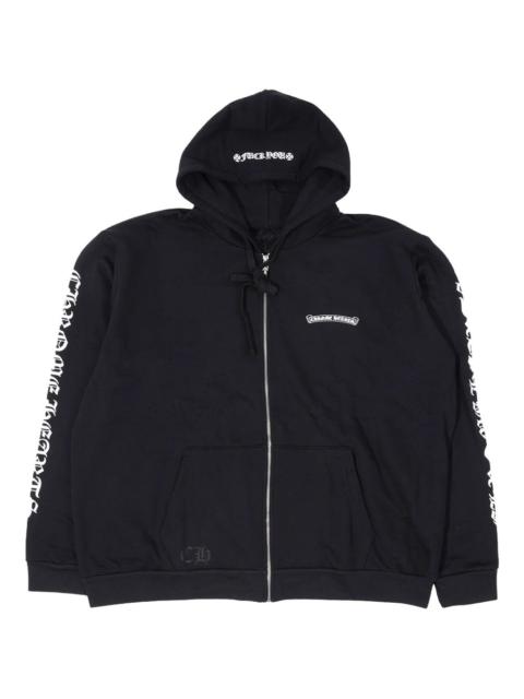 logo-detail zip-up hoodie