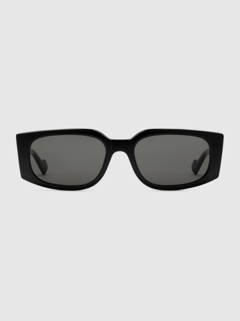 Rectangular-frame sunglases