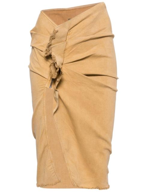 Edfu gathered denim skirt