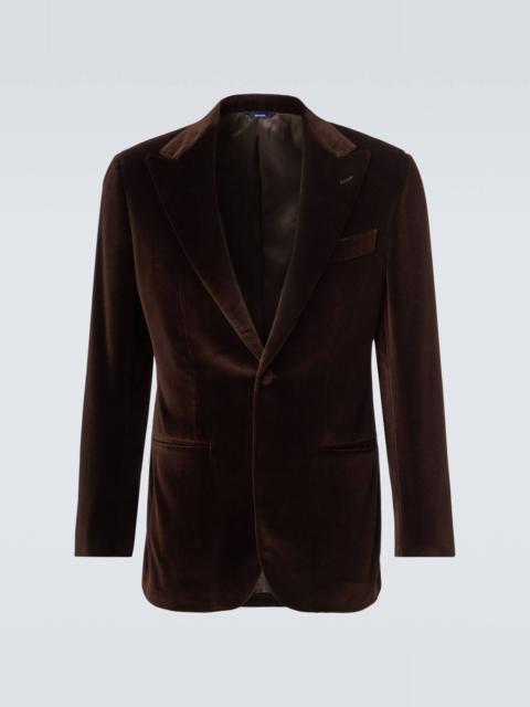 Cotton velvet blazer