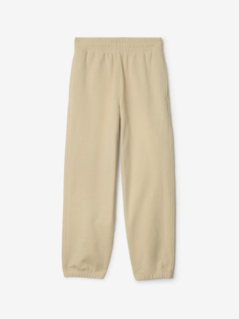Check Label Cotton Jogging Pants