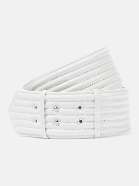 Padded leather belt