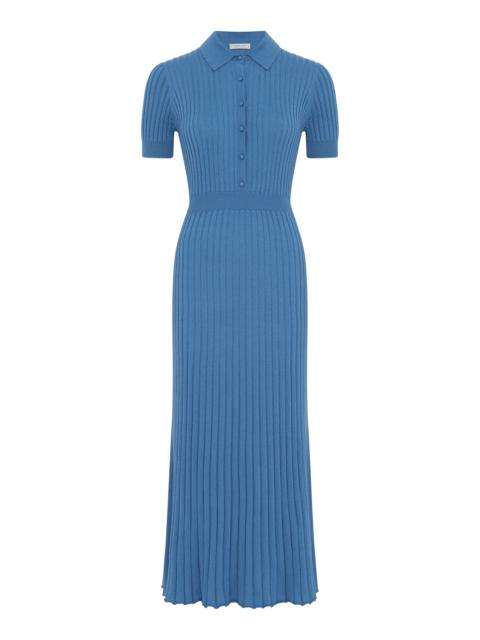 Amor Knit Midi Dress in Sky Cashmere Silk