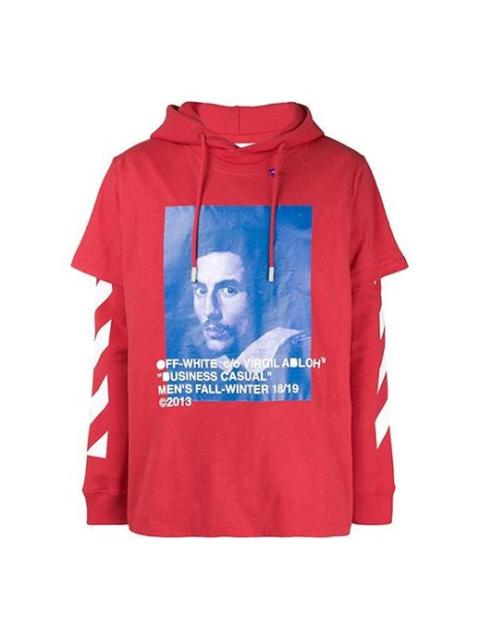 Men's Off-White Portrait Printing Red OMBB042F181920112030