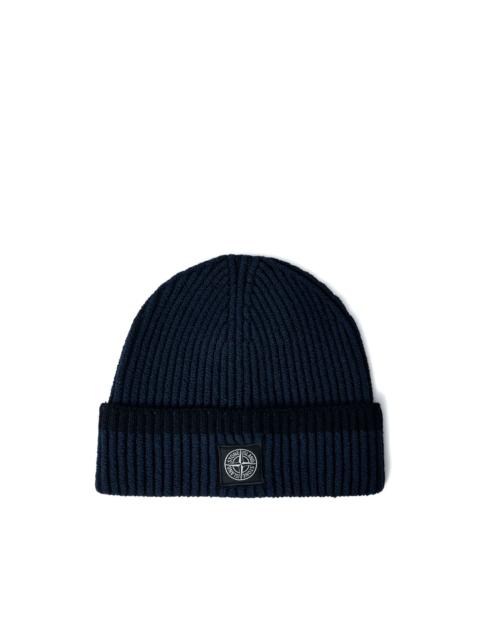 logo-motif ribbed beanie