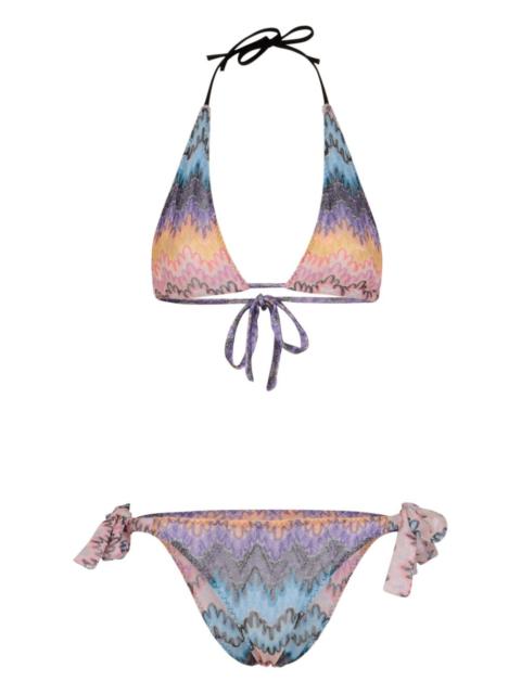 abstract-print bikini