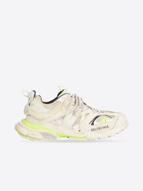 Men's Track Sneaker Worn Out in White/fluo Yellow