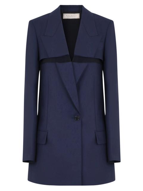 DECONSTRUCTED TAILORED BLAZER NAVY