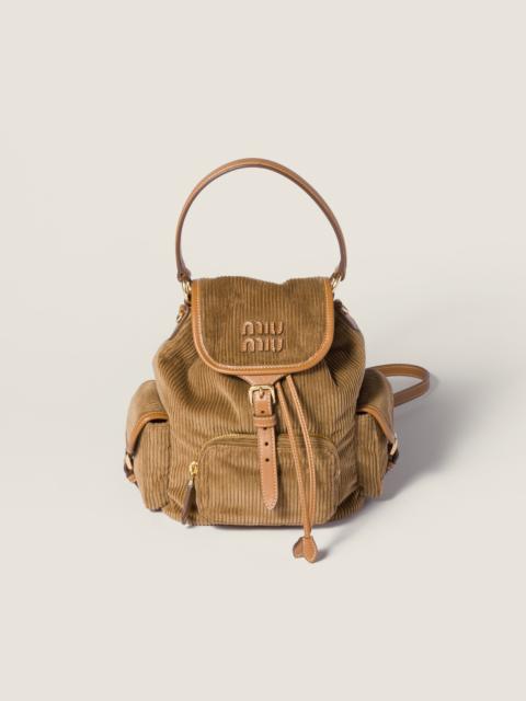 Corduroy backpack