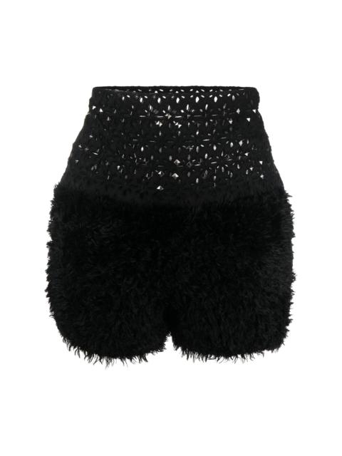 broderie-anglaise studded shorts
