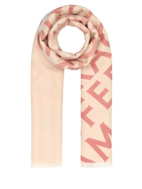 Embroidered Wool Blend Reversible Scarf Nylundpinkmascarponenylund Exterior: Cashmere Sciarpe E Foul
