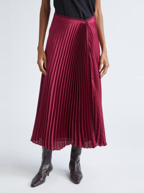 Derek Lam 10 Crosby Liriel Pleated Midi Skirt in Carmine at Nordstrom