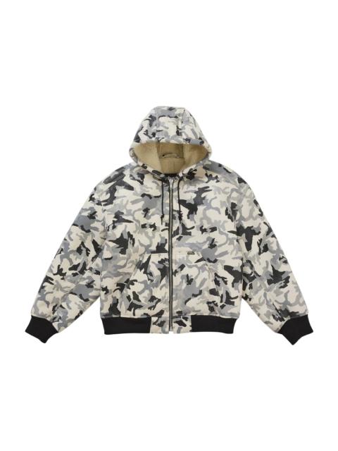 Supreme Schott Shearling Hooded Work Jacket Snow Camo