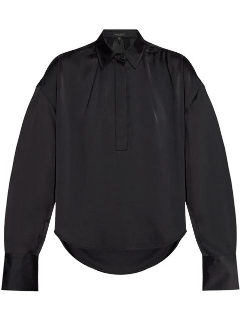long-sleeve polo top