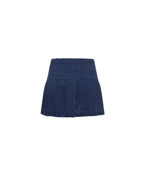 Moon Diamond Jacquard Tailoring Pleated Skirt