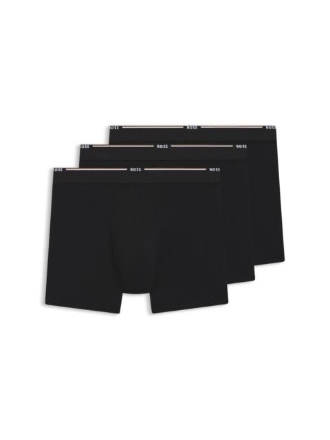 THREE-PACK OF STRETCH-JERSEY BOXER BRIEFS WITH LOGOS