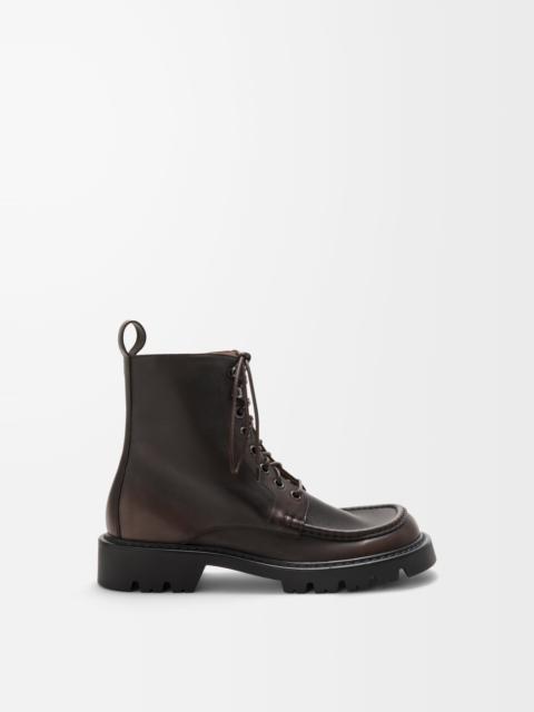Sierra combat ankle boot in brushed-off calfskin