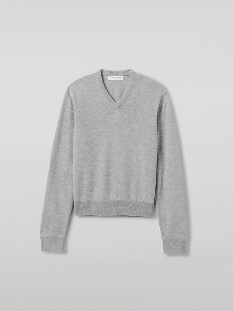 Classic Cashmere Grey V Neck Jumper