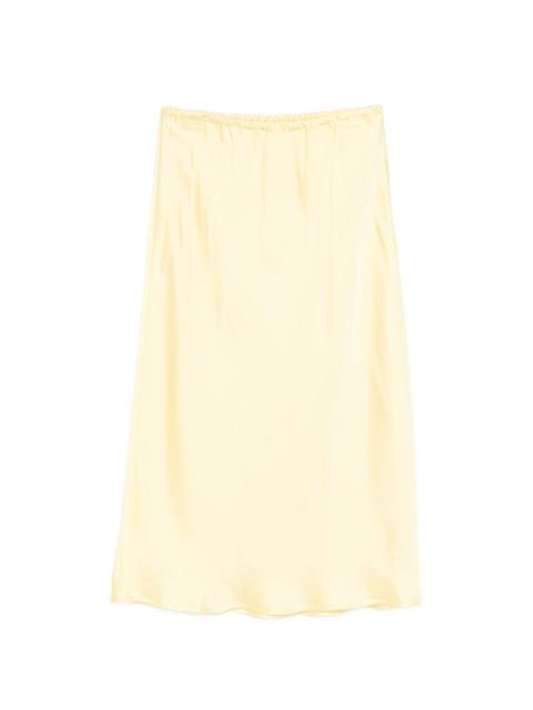 elasticated-waist midi skirt