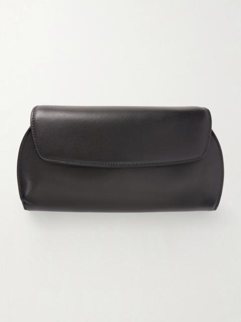 Curved Leather Clutch