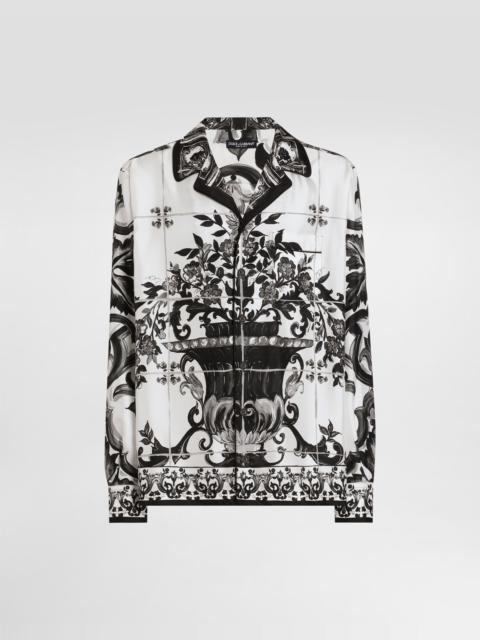 Majolica-print twill vanity shirt